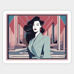 Auroralite Art Deco Patrick Nagel 80s Sticker